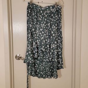 Salt Water Luxe Green Floral Skirt Size Large